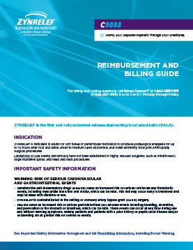 ZYNRELEF Reimbursement and Billing Guide