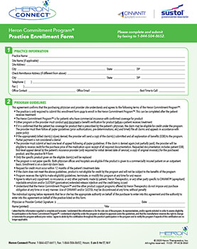 Heron Commitment Program Practice Enrollment Form