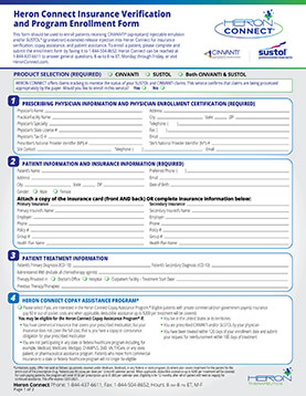 SUSTOL Insurance Verification and Program Enrollment Form