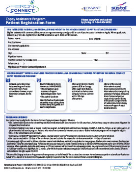 Patient Copay Assistance Program Registration Form
